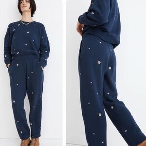 MWL‎ Airyterry Floral Embroidered Sweatpants